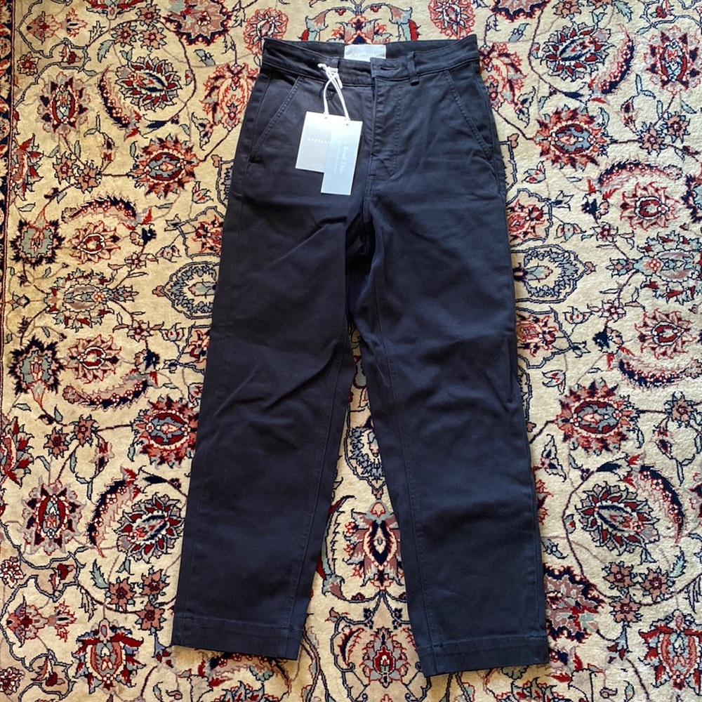 NWT Everlane Straight Leg Crop Sz 2 Black